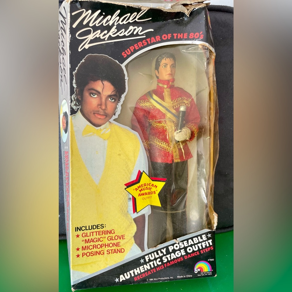 Michael Jackson Doll Superstar Of The 80s American Music Awards Outfit Open Box